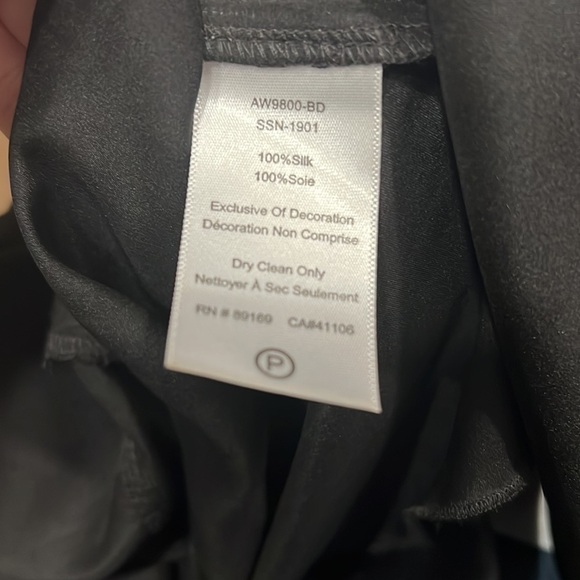 ATM Black Bias Cut Silk Midi Slip Skirt Size S - Picture 7 of 7